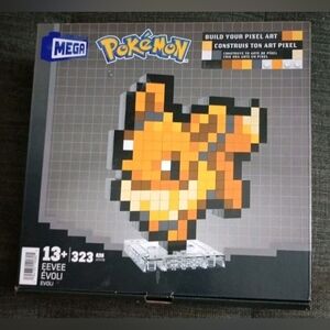 Mattel Mega Pokémon Eevee Pixel Art Building Set New Sealed